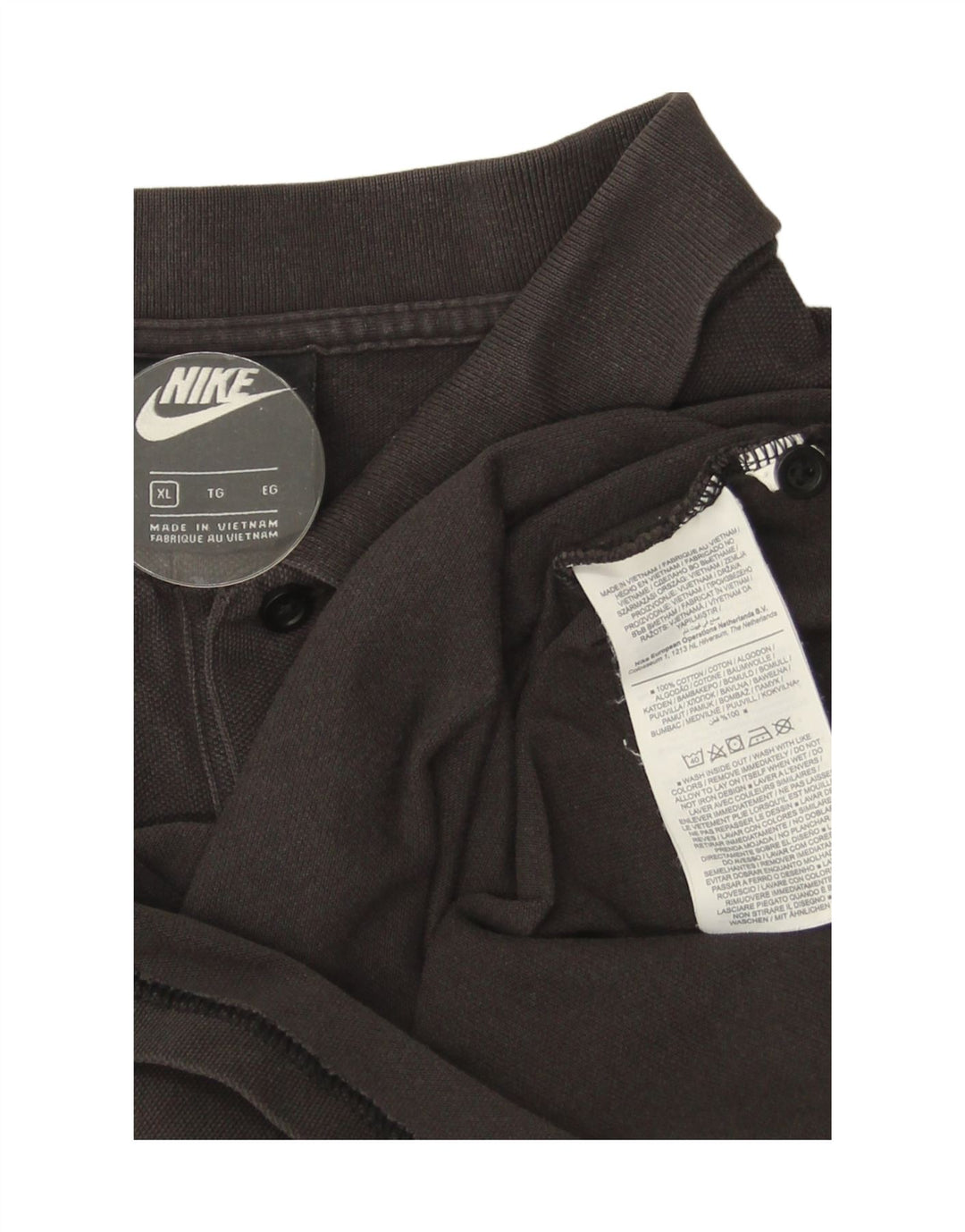 Nike herre poloshirt XL sort bomuld