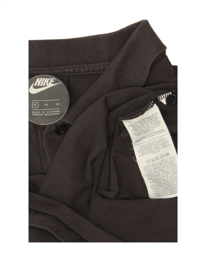 Nike herre poloshirt XL sort bomuld