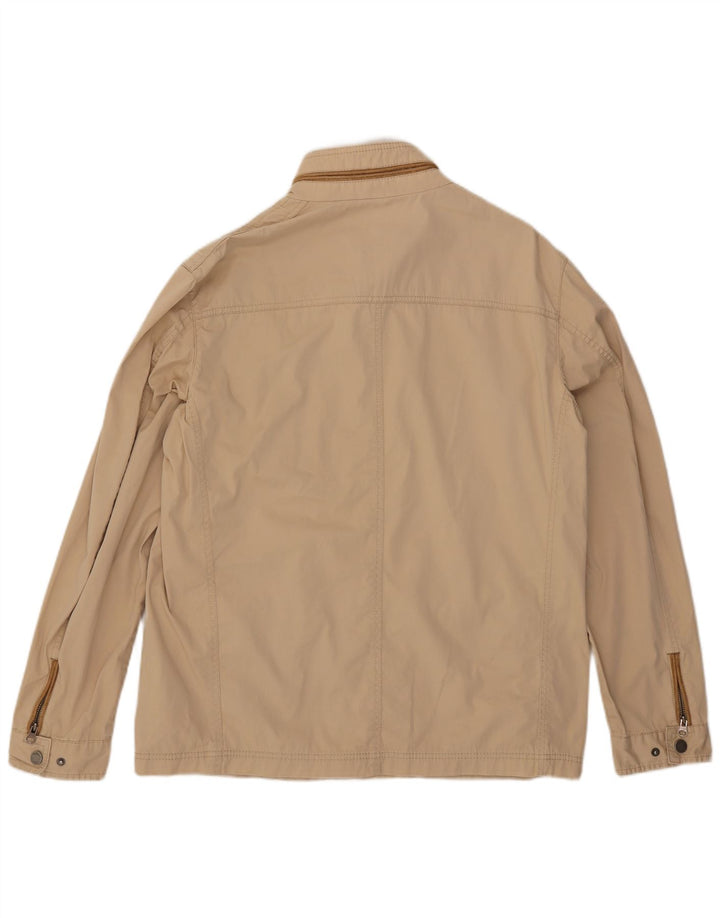MASSIMO DUTTI Herre Utility Jacket UK 42 XL Beige Bomuld