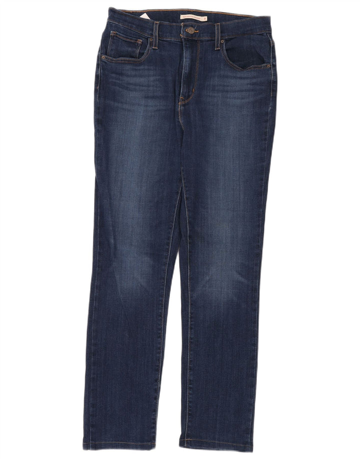 LEVI'S Dame 724 Højtaljede lige jeans W31 L32 Blå Bomuld