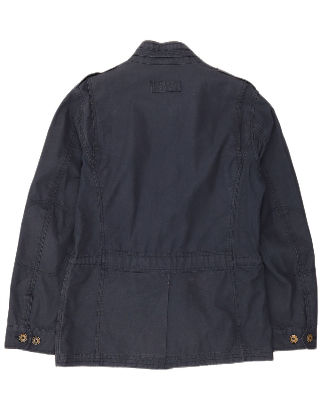 MASSIMO DUTTI Herre Military Jacket UK 36 Small Navy Blue