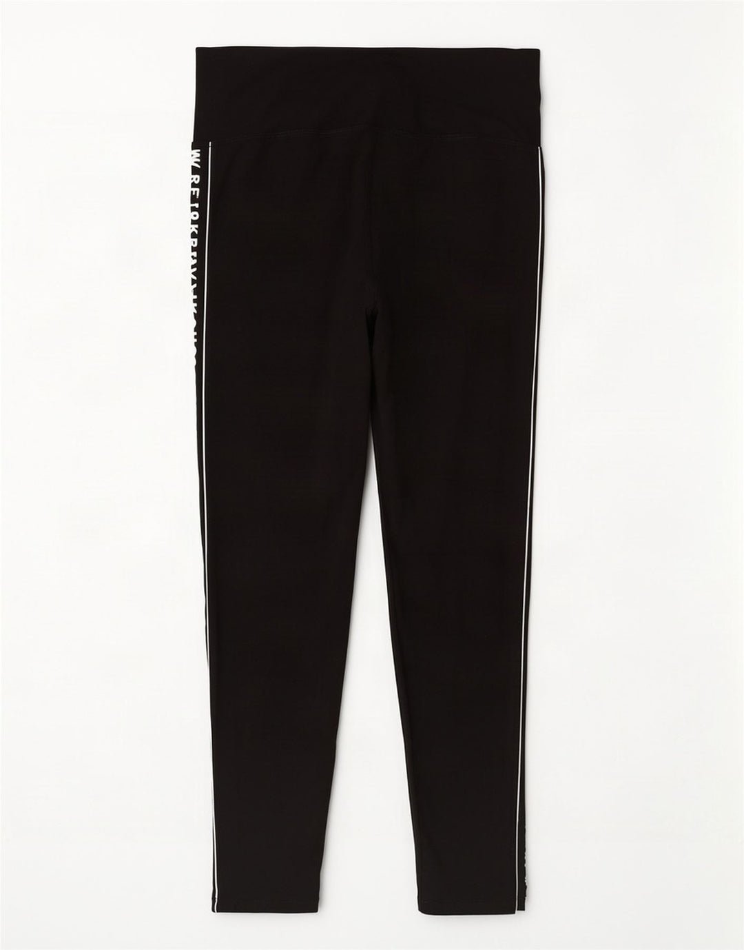 Dkny Dame Grafiske Leggings UK 14 Medium Sort Bomuld