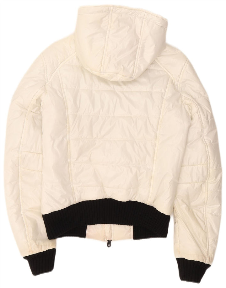 Refrigiwear Womens Hooded Bomber Polstret Jakke UK 14 Large White Polyester
