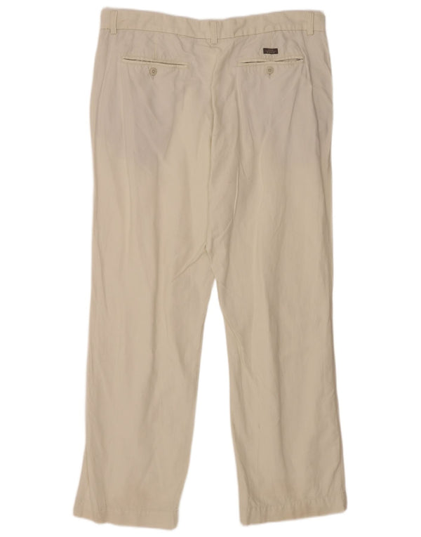 Marks & Spencer Herre Blue Harbor Straight Suit Bukser W40 L33 Off White