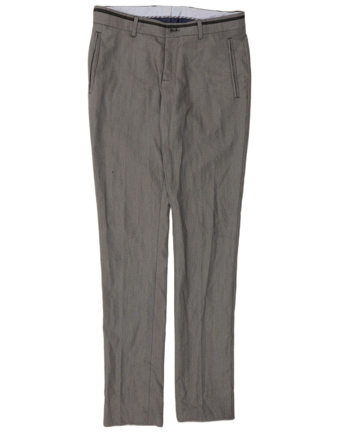 Zara Herre Slim Chino Bukser EU 38 Medium W30 L33 Grå Polyester