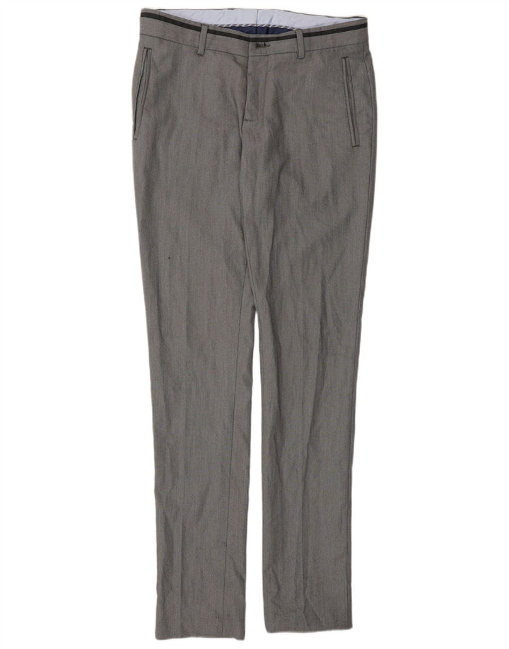 Zara Herre Slim Chino Bukser EU 38 Medium W30 L33 Grå Polyester