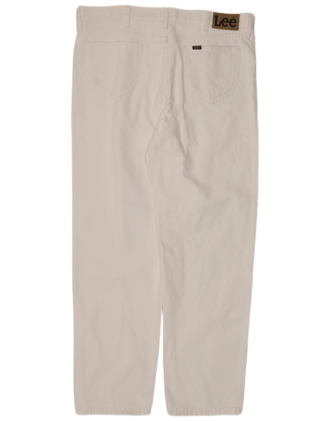 LEE Herre Kansas Straight Jeans W40 L34 Hvid Bomuld