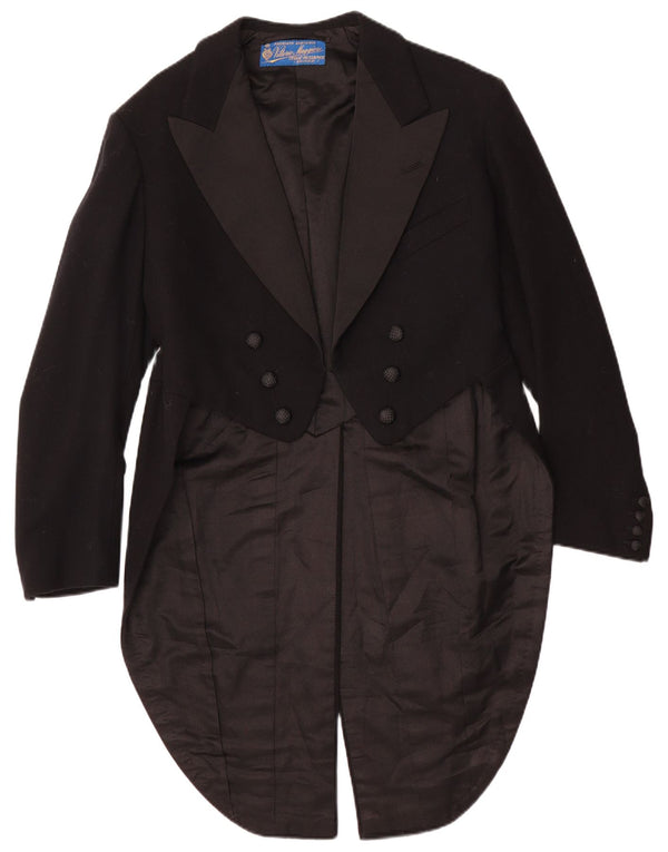 Vintage mænds tailcoat Blazer Jacket UK 36 Small Black