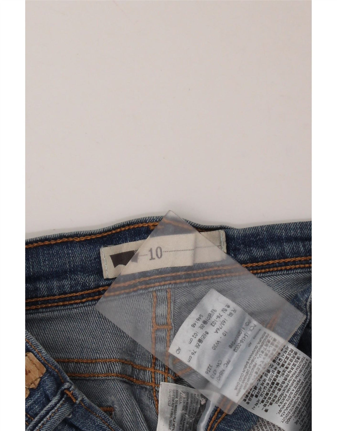 LEVI'S Dame denimshorts i mellemhøj højde US 10 Medium W30 Blå Bomuld