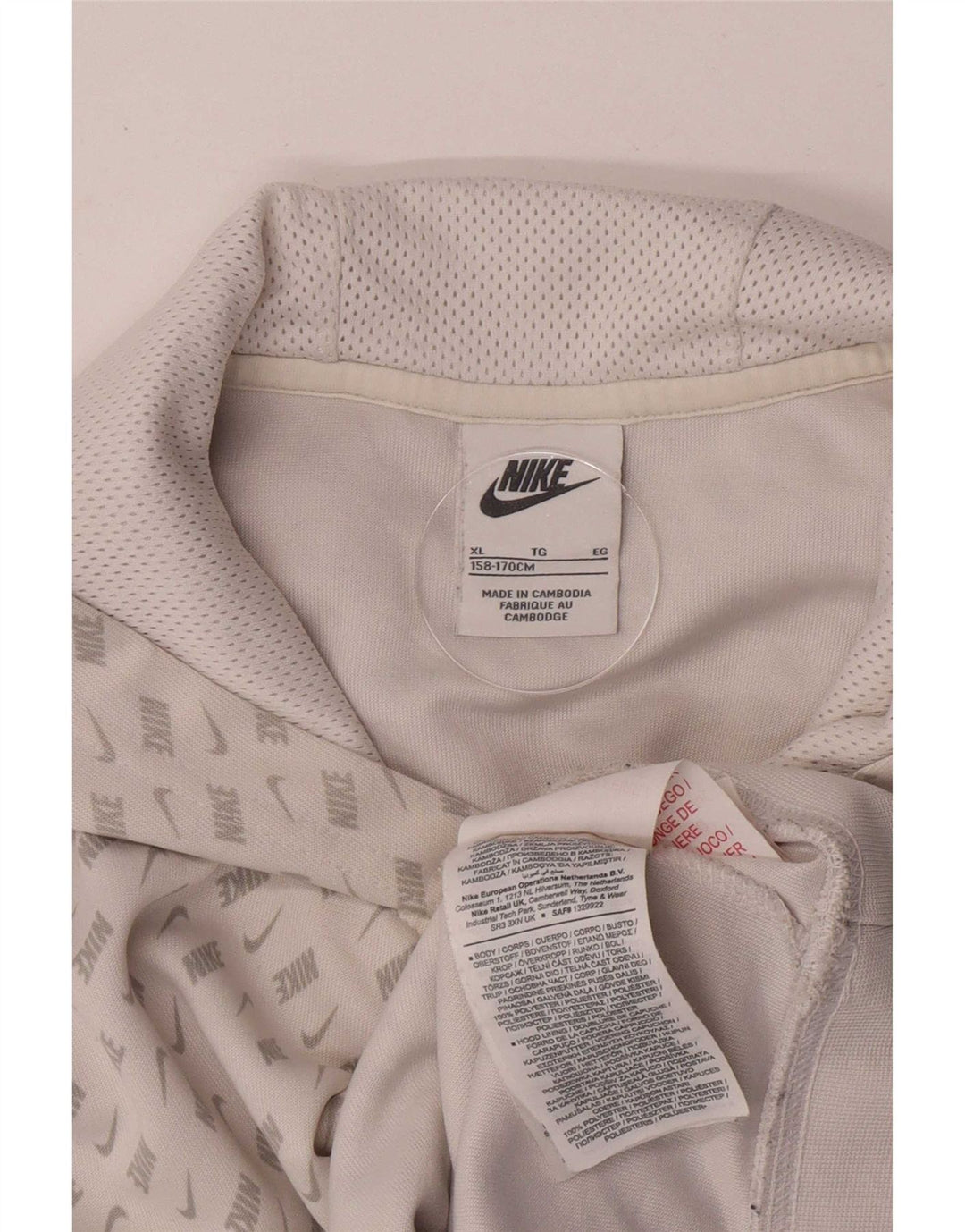 Nike drenge grafisk hættetrøje 13-14 år XL Hvid polyester