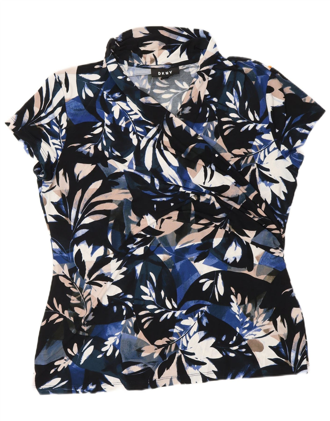 DKNY Damebluse Top UK 18 XL Flerfarvet blomsterpolyester