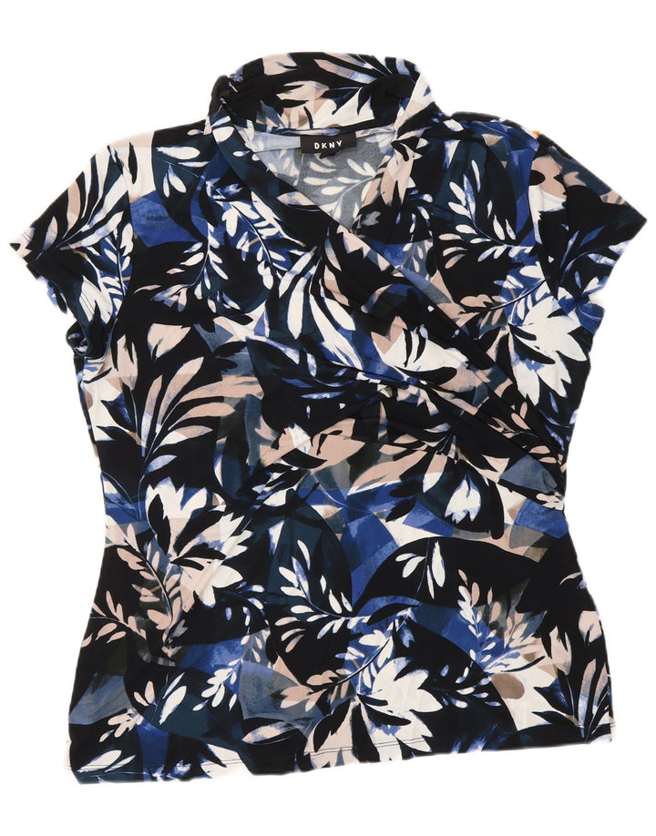 DKNY Damebluse Top UK 18 XL Flerfarvet blomsterpolyester