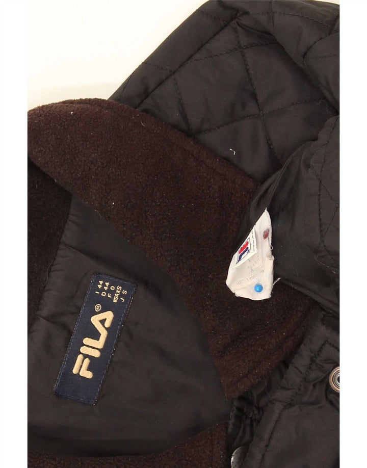 Fila Herre Loose Fit Quiltet Jakke IT 44 XS Sort Polyamid