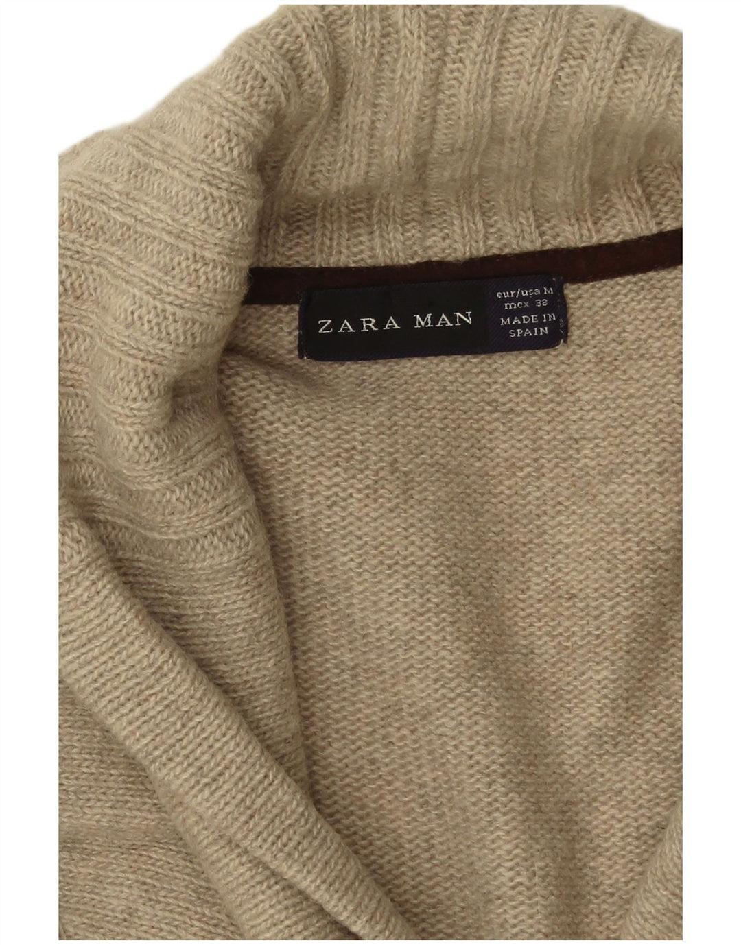 Zara Herre Cardigan Sweater Medium Grey Uld