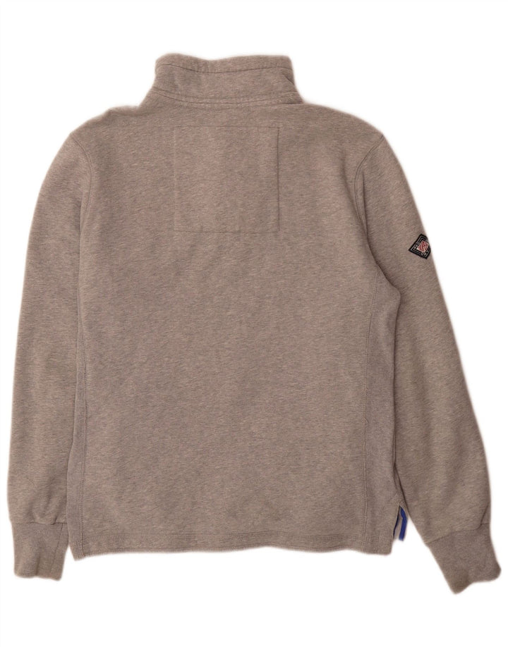 Superdry Herre grafisk knaphals sweatshirt lille grå bomuld