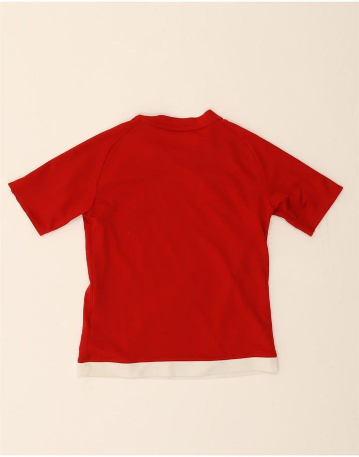ADIDAS Boys Climalite T-Shirt Top 9-10 Years Red Polyester Vintage Adidas and Second-Hand Adidas from Messina Hembry 