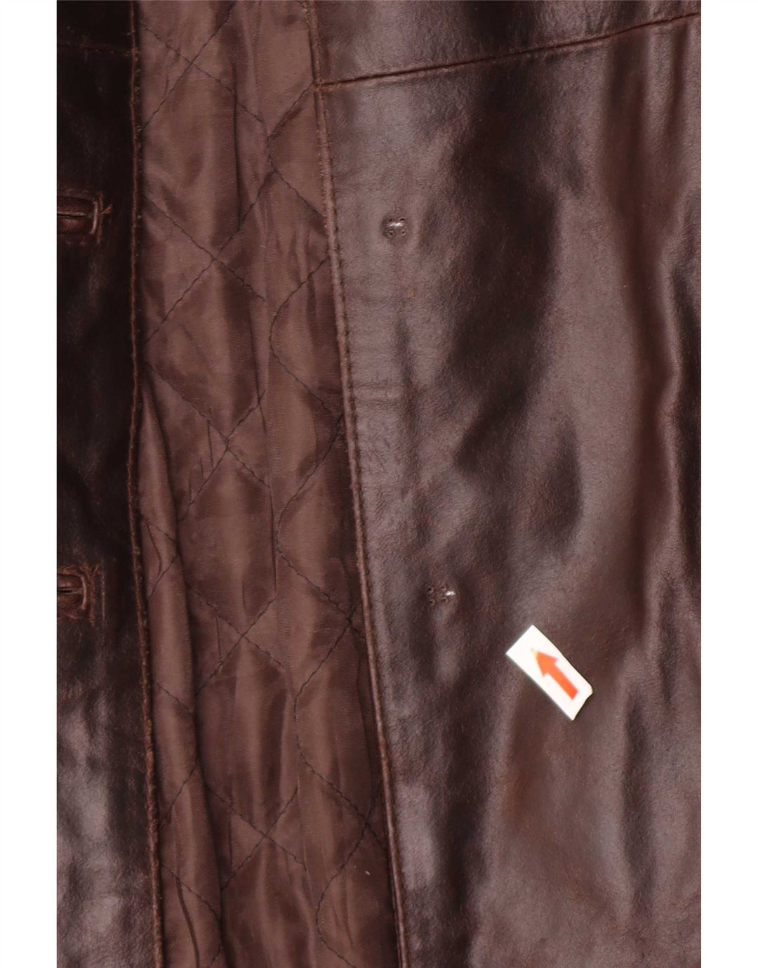 Vintage læderfrakke til kvinder UK 12 Medium Brun