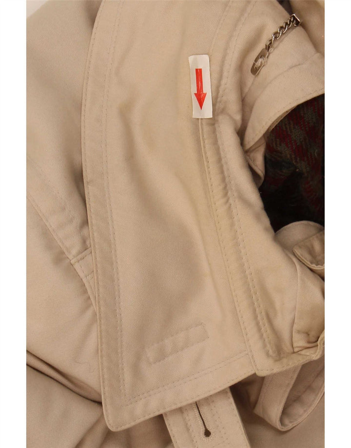 Vintage overfrakke til kvinder UK 18 XL Beige Akryl
