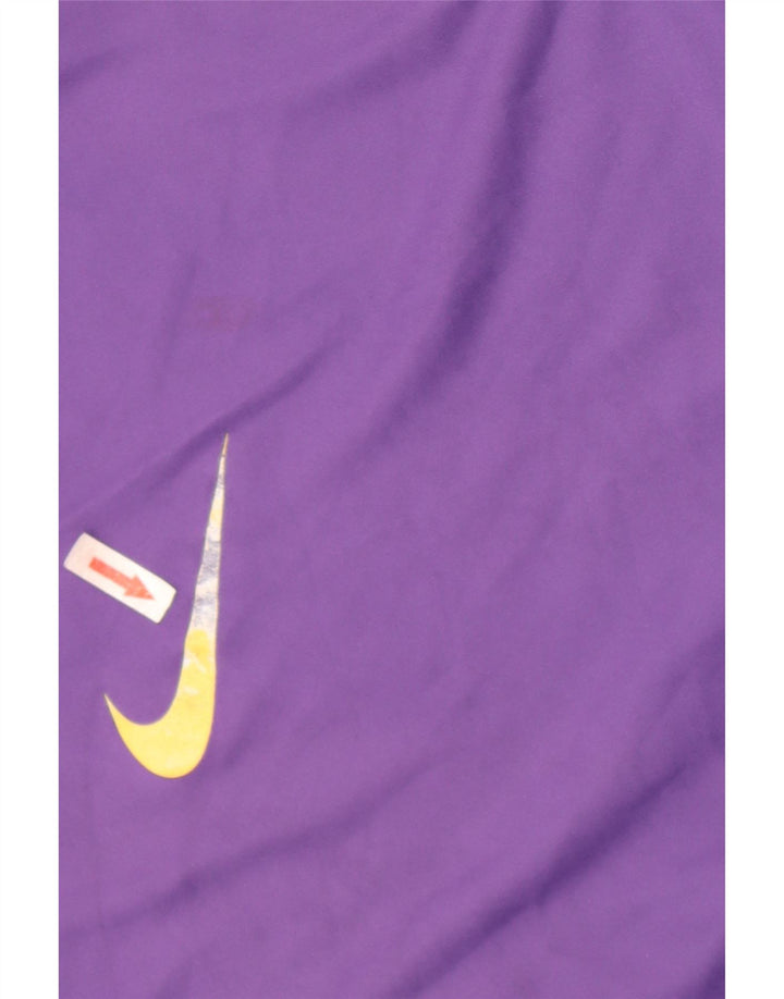 Nike Herre Dri Fit T-shirt Top Medium Lilla Colourblock Polyester
