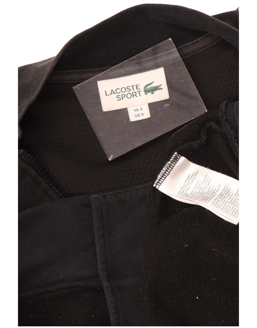 LACOSTE Træningsdragt topjakke til mænd str. 3 Lille sort bomuld