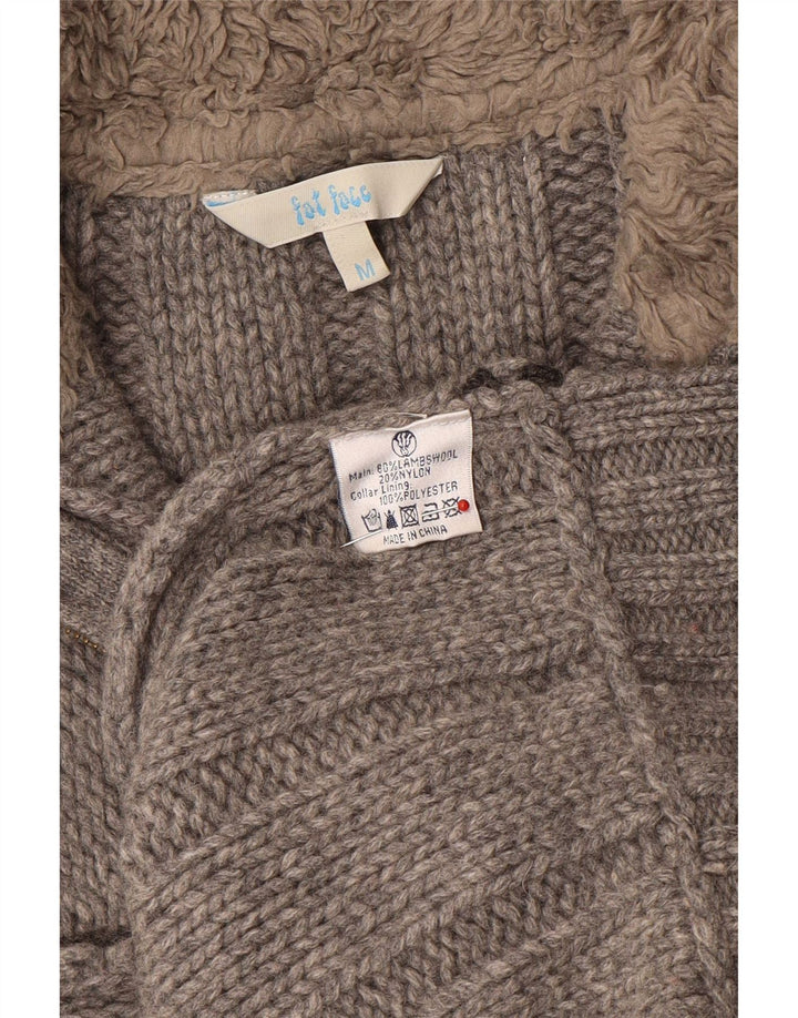 Fat Face Herre Zip Neck Jumper Sweater Medium Grey Uld