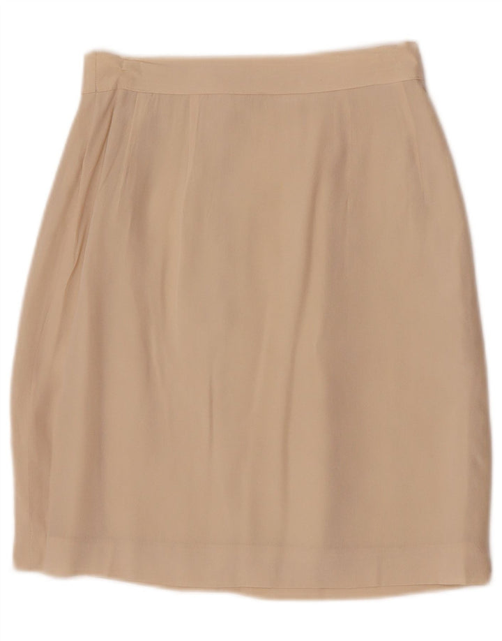 Max & Co. Mininederdel til kvinder UK 6 XS W24 Beige Silke