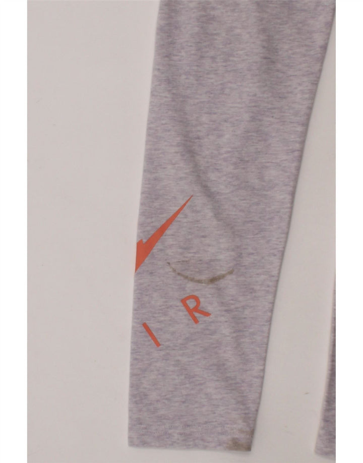 NIKE Girls Graphic Leggings 10-11 Years Medium Grey Cotton Vintage Nike and Second-Hand Nike from Messina Hembry 
