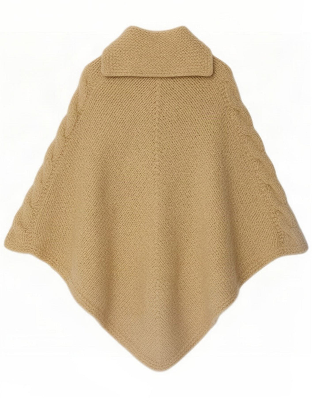 Vintage Dame Poncho Jumper One Size Beige Klassisk