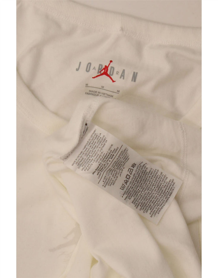 Jordan Herre Grafisk Vest Top Medium Hvid Bomuld