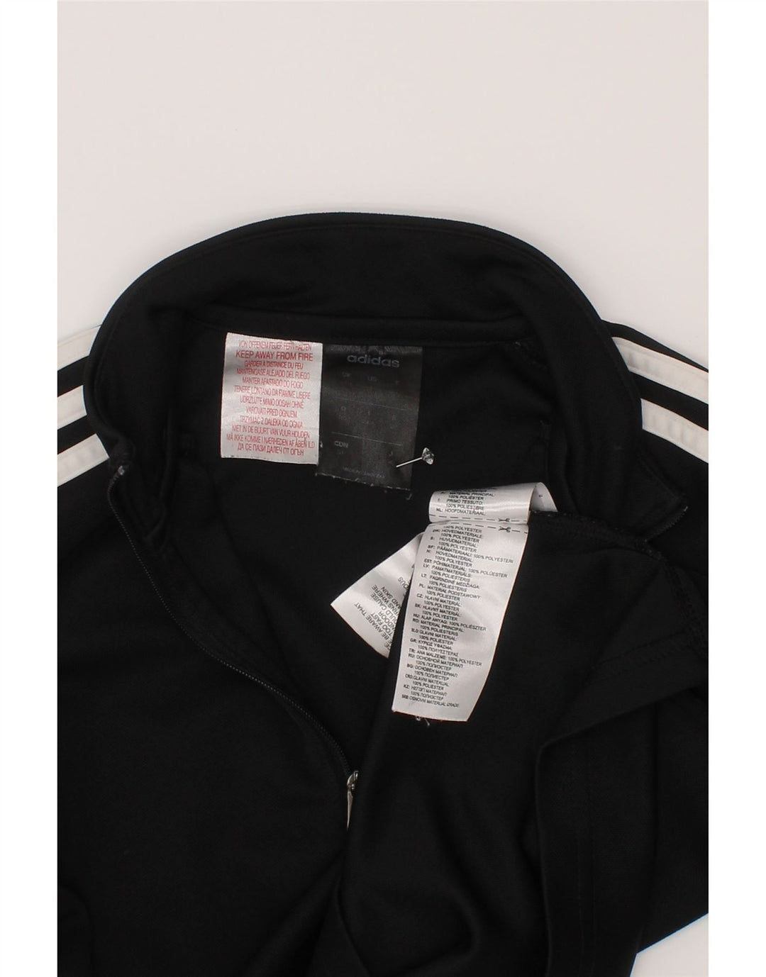 Adidas Boys Climalite Pullover med lynlås-hals træningsdragt Top 9-10 år Sort