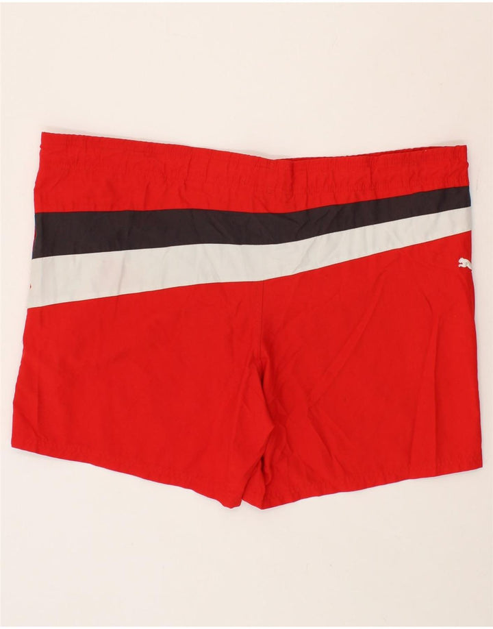 PUMA Mens Swimming Shorts XL  Red Colourblock Polyester Vintage Puma and Second-Hand Puma from Messina Hembry 