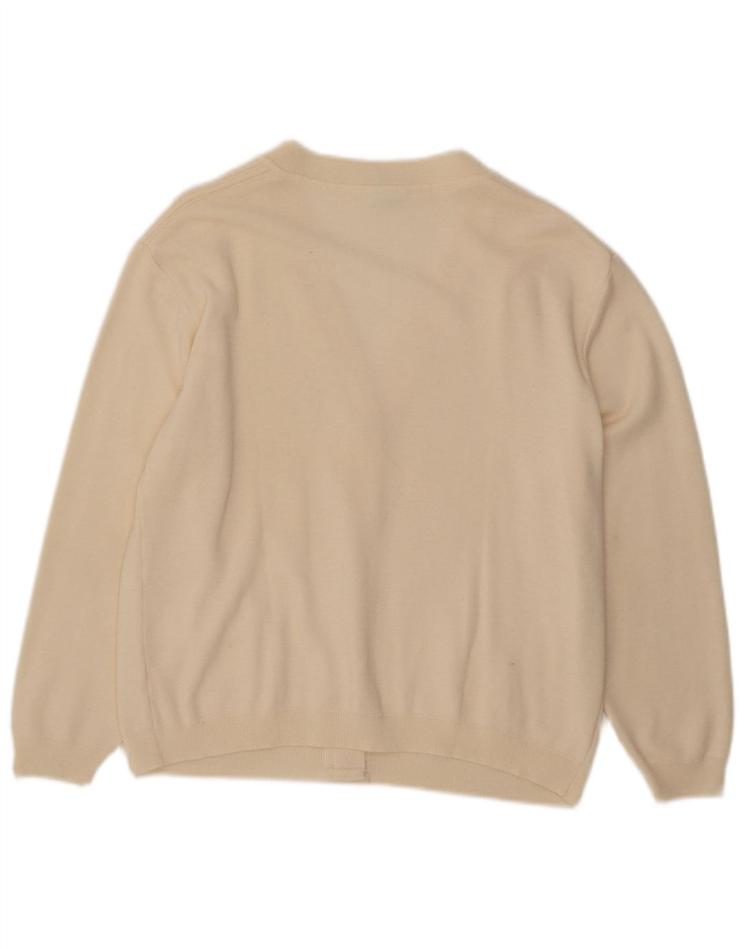 VINTAGE Dame Cardigan Sweater UK 12 Medium Beige