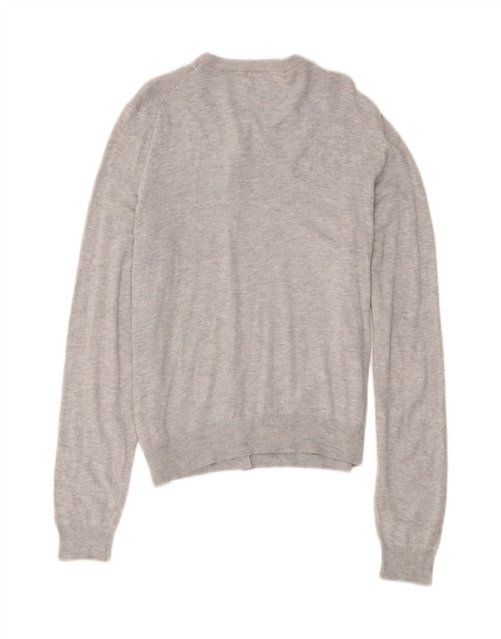 Marks & Spencer Dame Cardigan Sweater UK 14 Medium Grey Viscose