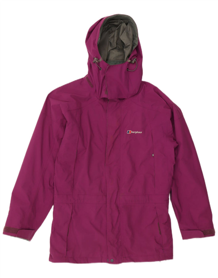 Berghaus Regnjakke med hætte til kvinder UK 12 Medium Lilla Nylon