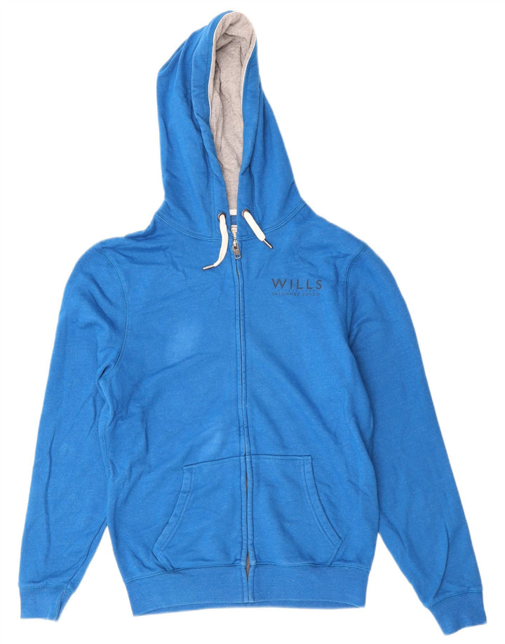 JACK WILLS Herre Salcombe Devon Classic Fit Hættetrøje med lynlås, lille blå