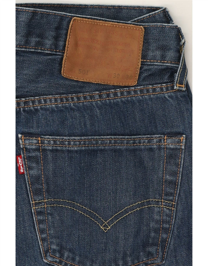 Levi's Herre 501 Straight Jeans W30 L28 Blå Bomuld