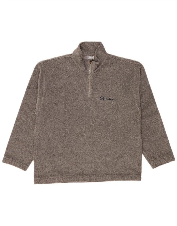 Sergio Tacchini Fleece Jumper med lynlås til mænd, stor grå