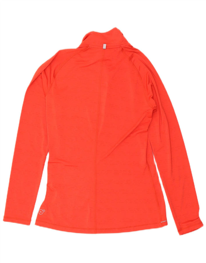 Puma Womens Zip Neck Pullover Træningsdragt Top UK 10 Small Red Polyester