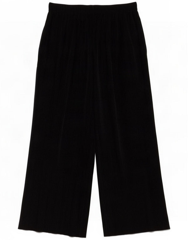 Topshop Dame Crop Wide Leg Corduroy Bukser UK 14 Large W34 L25 Black
