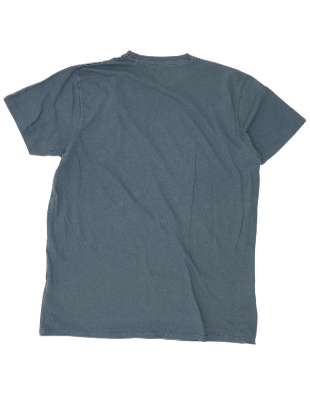 Weird Fish Herre grafisk T-shirt Top Medium Blue Bomuld