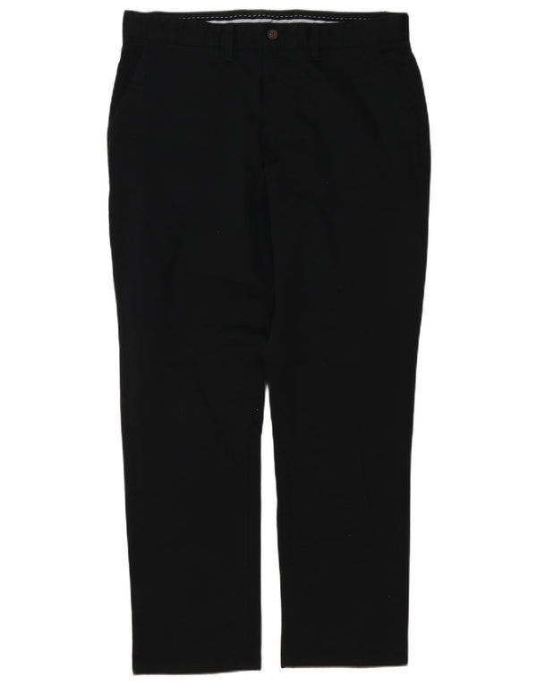 Crew Clothing Herre Lige Chino Bukser W34 L30 Sort Bomuld