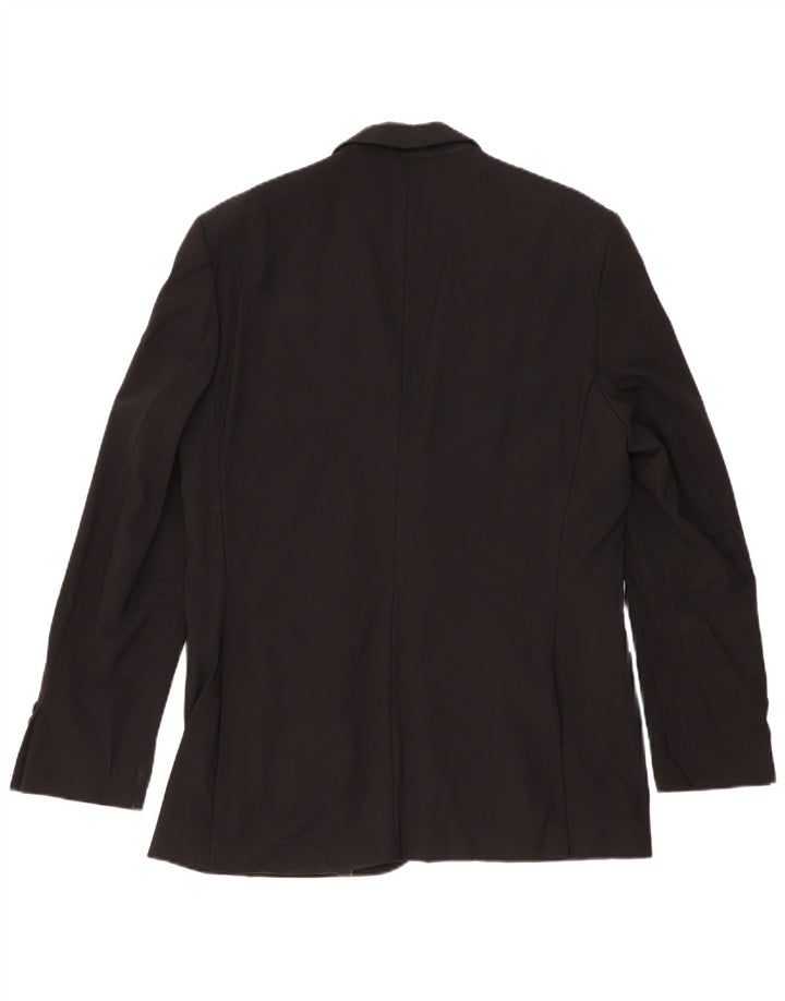 Zara Herre 2-knaps blazerjakke EU 52 Large Black Wool Classic