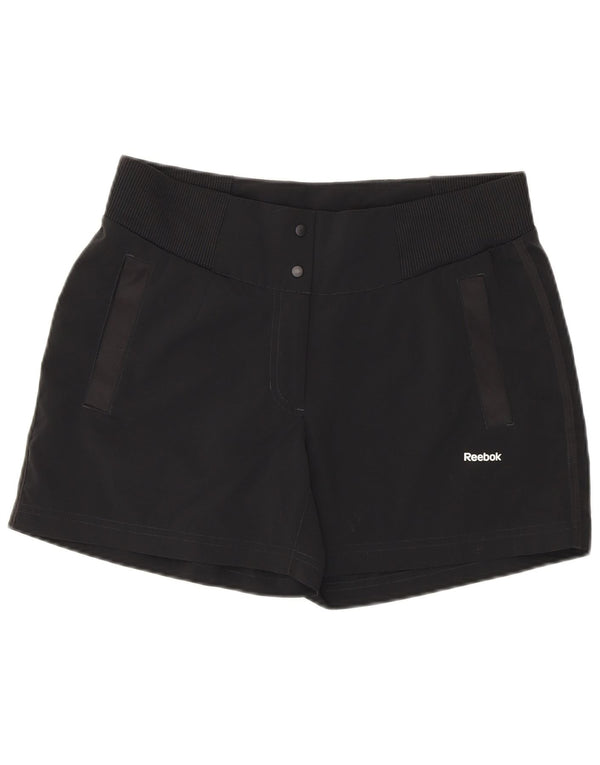 Reebok Womens Shorts UK 12 Medium W30 Black Polyester