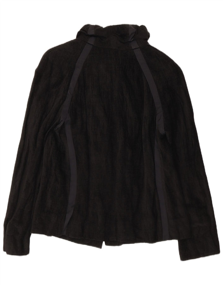 Evelin Brandt Dame Berlin 4 Button Blazer Jacket EU 36 Small Black Wool