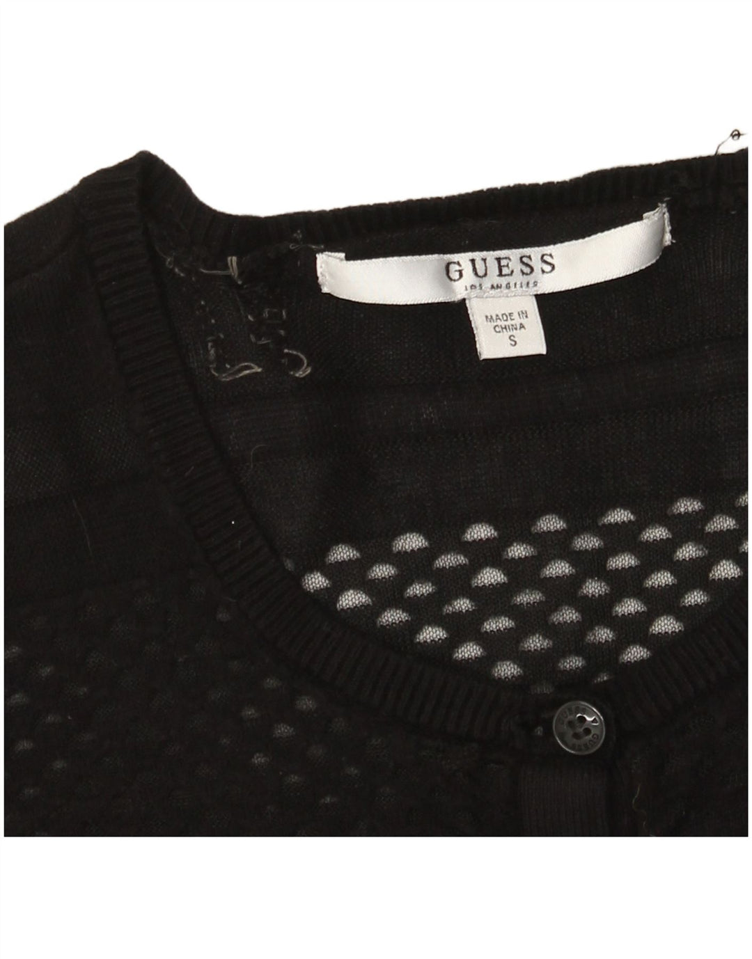 Guess 3/4-ærmet cardigantrøje til kvinder UK 8 Small Black