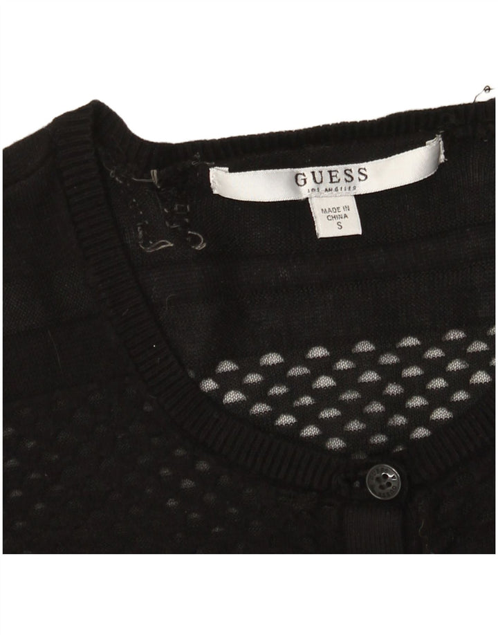Guess 3/4-ærmet cardigantrøje til kvinder UK 8 Small Black