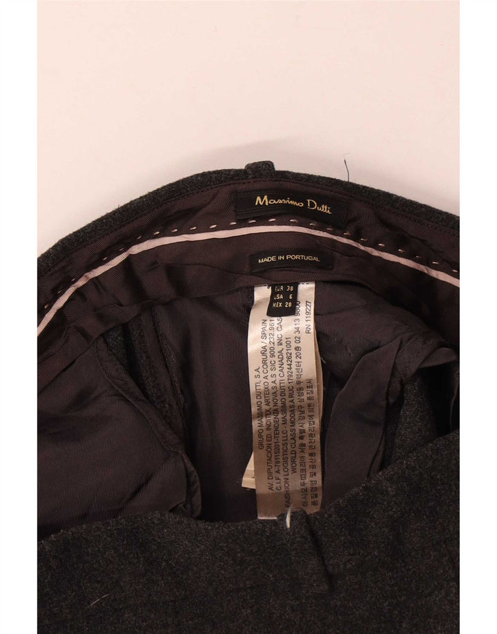 Massimo Dutti Dame Slim Chino Bukser EU 38 Small W30 L29 Grå Polyester