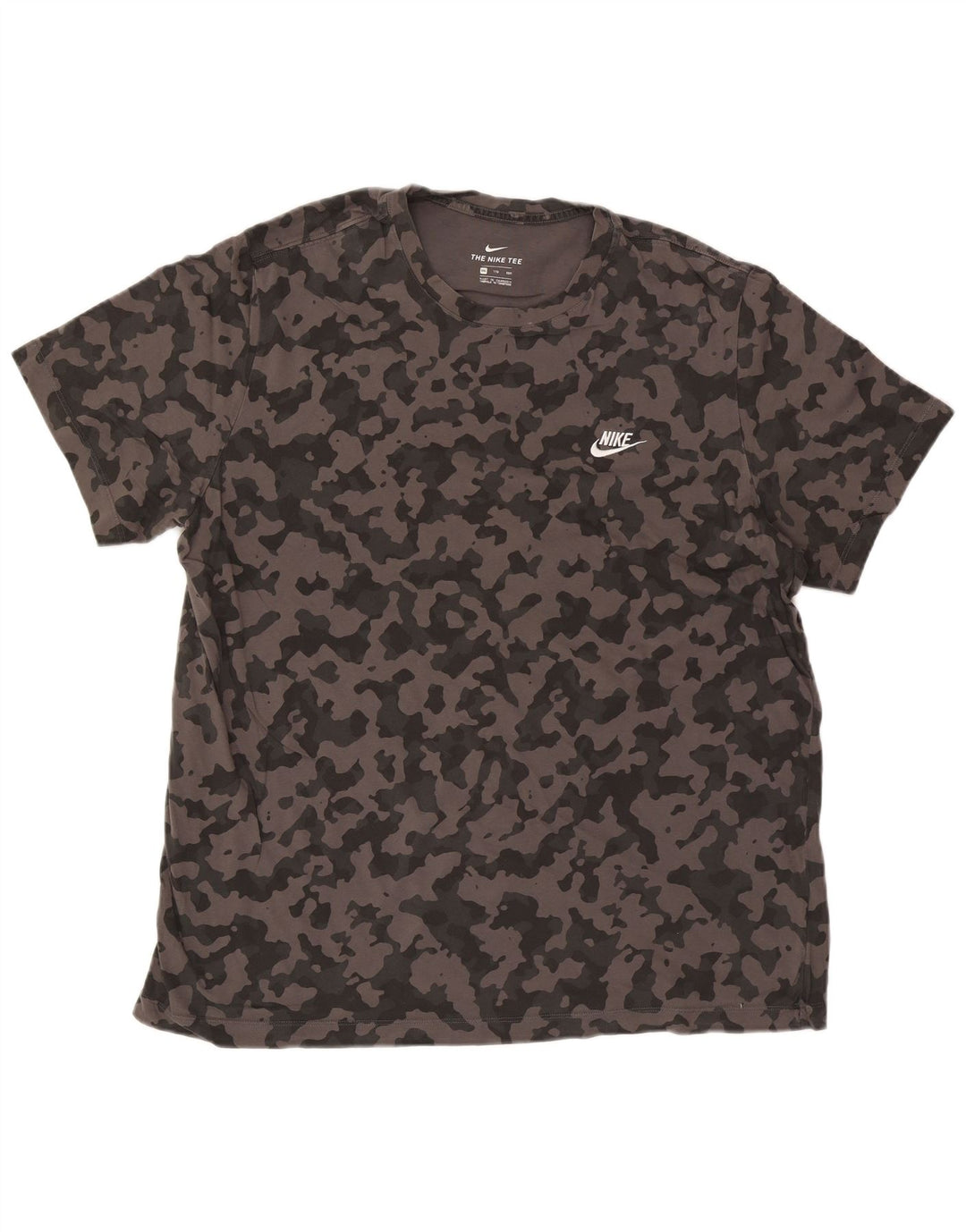Nike Herre T-shirt Top 2XL Grå Camouflage Bomuld