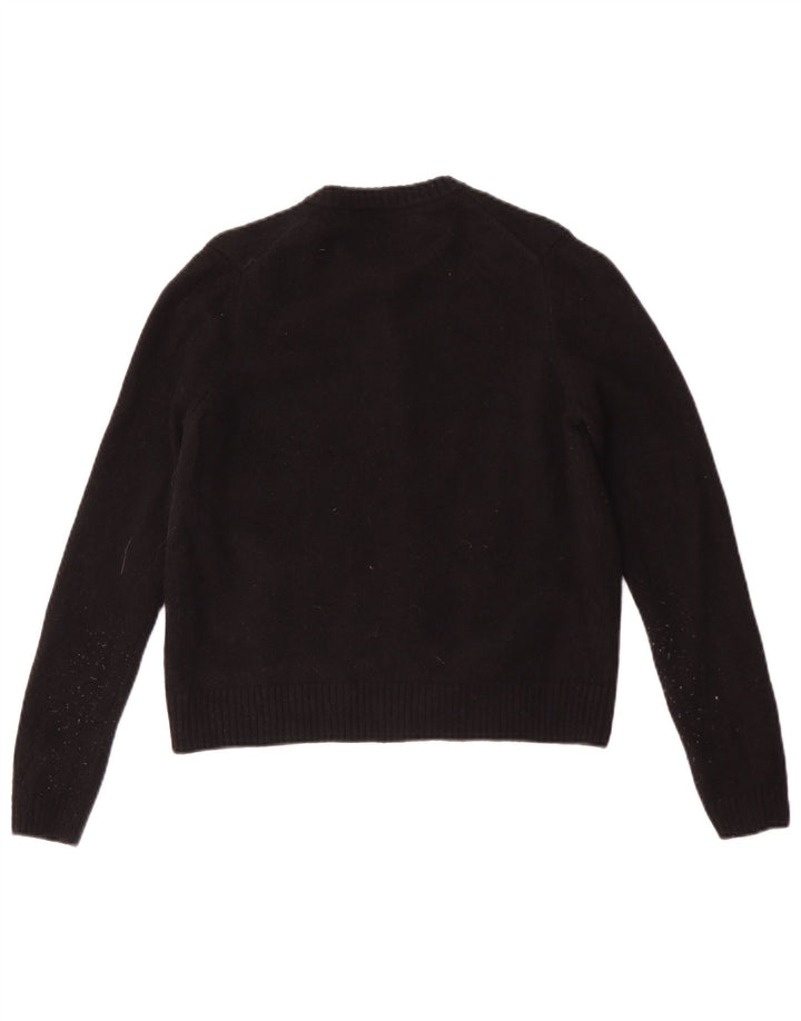 Zara Dame Cardigan Sweater UK 14 Stor Sort Uld