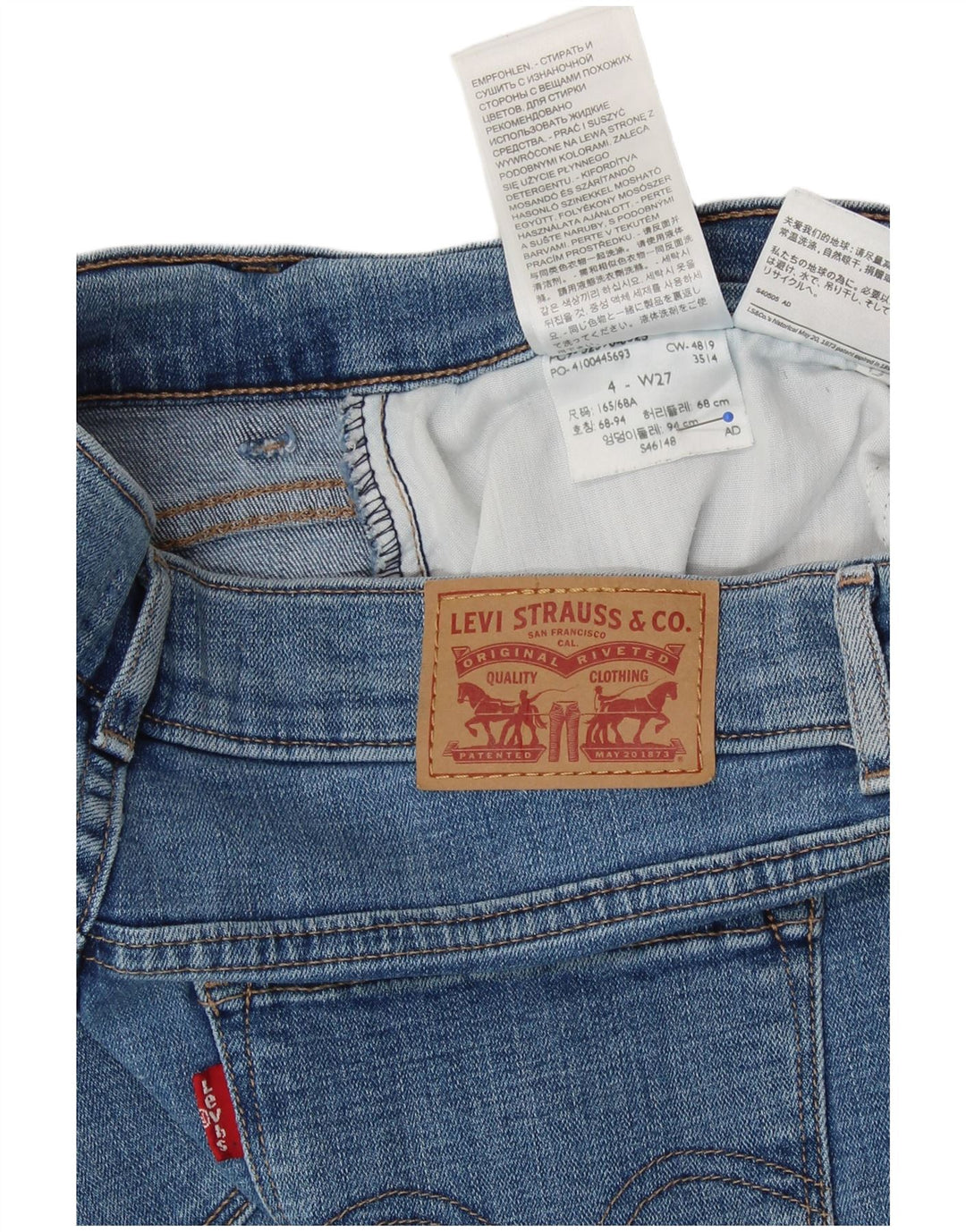 LEVI'S Womens Classic Cropped Jeans US 4 Small W27 L26 Blue Cotton